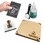 Carimbo Personalizado 6x6cm para Plástico com Carimbeira e Tinta - Imagem 2