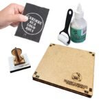 Carimbo Personalizado 4x4cm para Plástico com Carimbeira e Tinta - Imagem 2