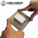 02 Carimbos C/ Sua Logo 10x10 + 5x5 + Almofada + Tinta - Imagem 2