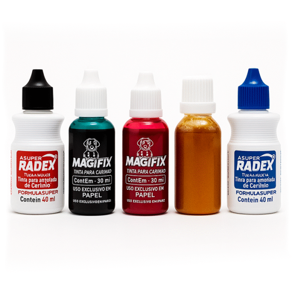 Tinta para Carimbo 40ml Diversas Cores - para PAPEL