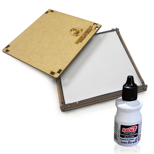 Kit Almofada e Tinta de Papel / Kraft para Carimbos