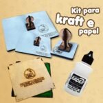 03 Carimbos C/ Sua Logo 12x12 + 6x6 + 4x4 + Almofada + Tinta - Imagem 2