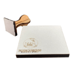 Carimbo Personalizado 8x8cm para Plástico com Carimbeira e Tinta - Imagem 5