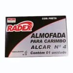 Almofada para carimbo grande N4 PRETA - 16,8cm x 9,8cm - RADEX - para Papel / Papelão / Kraft - Imagem 3