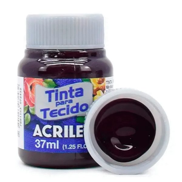 Tinta Acrilex para Tecido 37ml Preto
